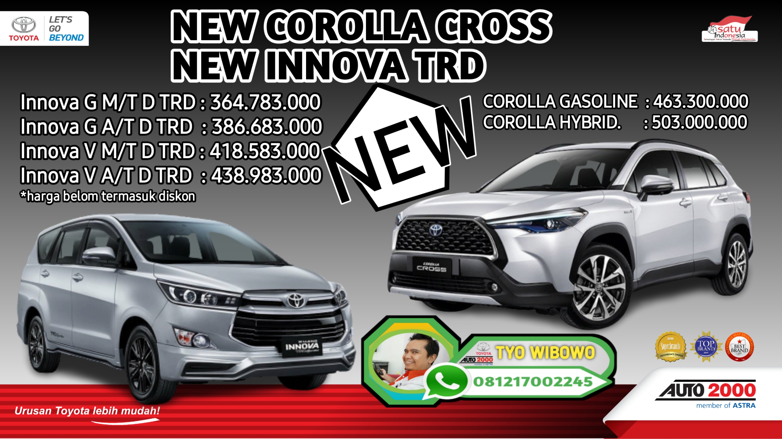 NEW PRODUK COROOLLA CROSS DAN NEW INNOVA TRD 2020