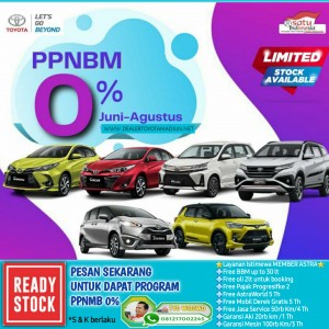 WOOWW... PROGRAM PPNBM 0% DIPERPANJANG LAGI ,SEGERA HUB : TYO 0812170022455
