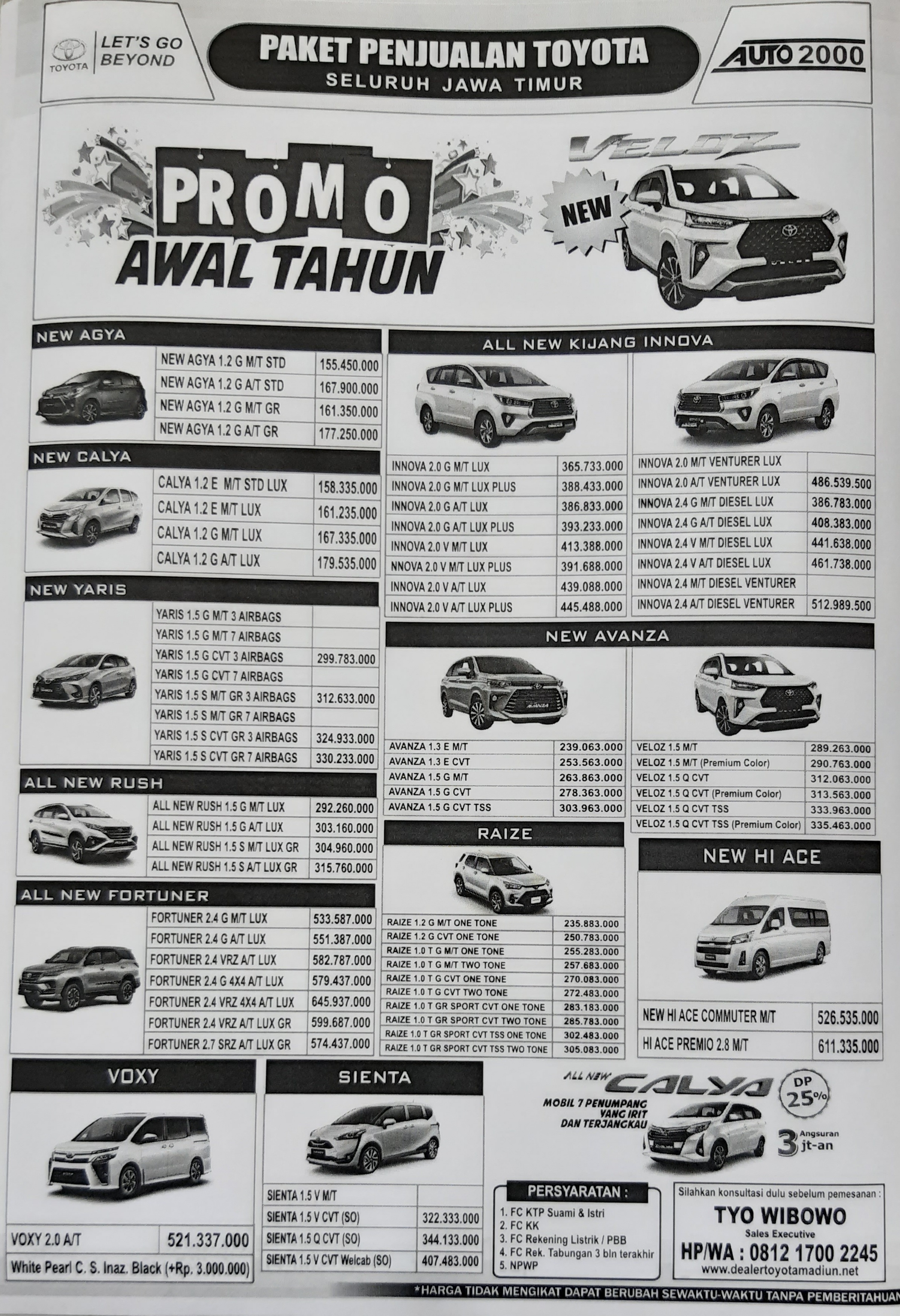 PROMO HARGA TOYOTA JANUARI 2022 PALING MURAH HUB : TYO 081217002245