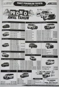 PROMO HARGA TOYOTA JANUARI 2022 PALING MURAH HUB : TYO 081217002245