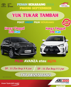 PROMO SEPTEMBER 2024 ,YUK TUKAR TAMBAH...