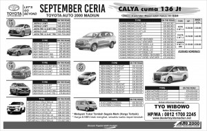 Promo September 2019...Segera Hub Tyo 081217002245 ,Biar lebih jelas.