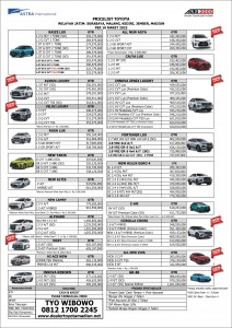 HARGA UPDATE MARET (BELOM DISKON)