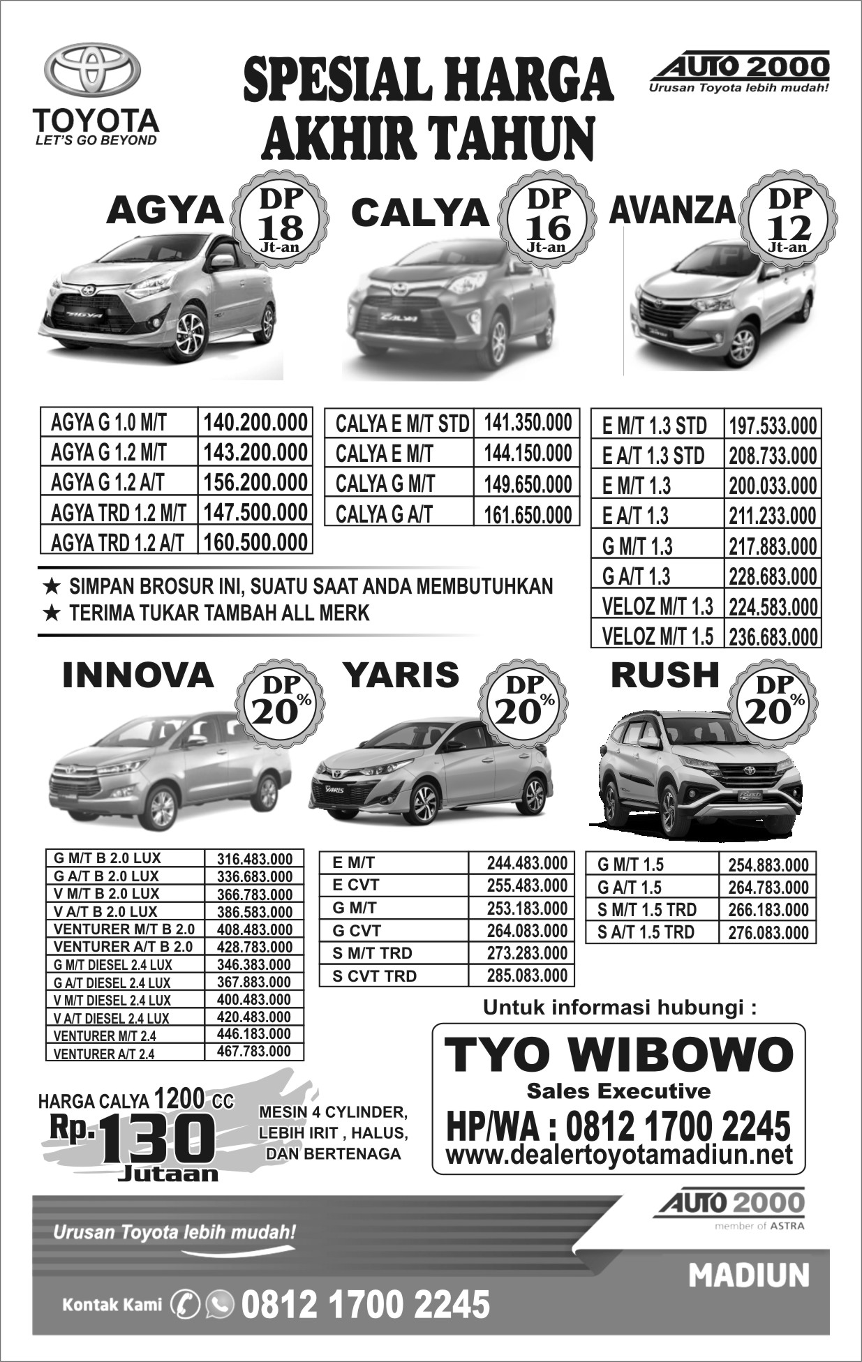 PROMO TOYOTA AKHIR TAHUN ,DISKON TERBESAR,SEGERA HUB : TYO 081217002245, SEBELOM KEHABISAN