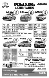 PROMO TOYOTA AKHIR TAHUN ,DISKON TERBESAR,SEGERA HUB : TYO 081217002245, SEBELOM KEHABISAN