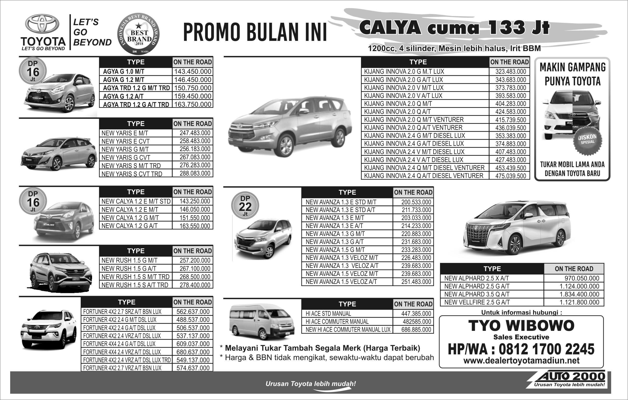 Promo Toyota JuLi 2019 , Banyak Diskon Dan Bonus Spesial Segera Klik Tombol Wa nya...