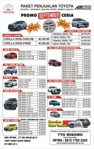 UPDATE HARGA SEPTEMBER 2020.PROMO LUAR BIASA .HUB : TYO 081217002245